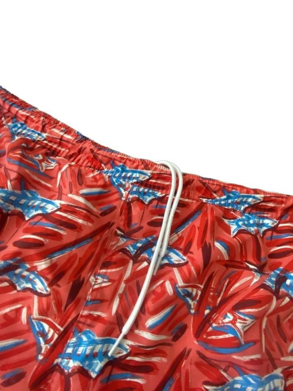 Vineyard Vines Men's Printed Chappy Swim Trunks with Abstract Fish Pattern